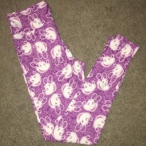 Disney Lularoe OneSize Smiling Mick Mouse Leggings